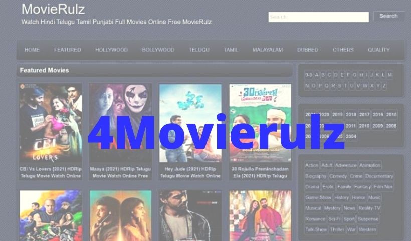 4Movierulz (2022) – Watch And Download Latest Telugu, Hindi, English, Kannada, And Tamil Movies For Free